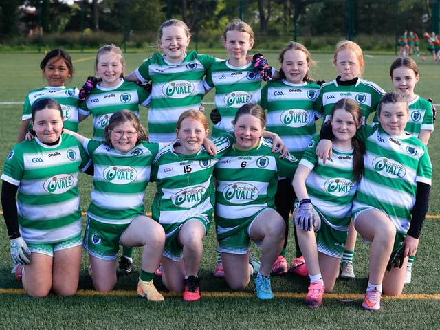 Faughanvale team n in the U9 Girls’ GAA blitz held at the Waterside Shared Village Centre on Friday night. (Photo - Tom Heaney, nwpresspics)