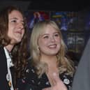 Derry Girls actors Louisa Harland and Nicola Coughlan pictured at the premiere of Derry Girls Two in the Omniplex Cinema, Strand Road  DER0819GS-08