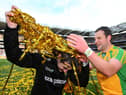 Michael Murphy celebrates Donegal's 2012 All Ireland win with Rory Gallagher. (Photo: Cathal Noonan  - Presseye)
