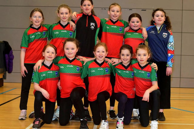 Chapel Road PS competed in the Derry City Primary School Girls’ Indoor Gaelic Finals Day at the Foyle Arena on Friday afternoon. Photo: George Sweeney. DER2308GS –111