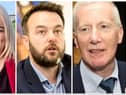Mayor of Derry City & Strabane District Colr. Sandra Duffy, Foyle MP Colum Eastwood and East Derry MP Gregory Campbell.