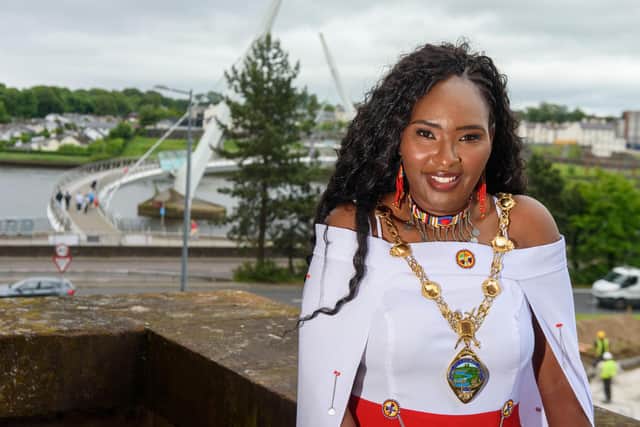 The Mayor of Derry & Strabane Lilian Seenoi-Barr.