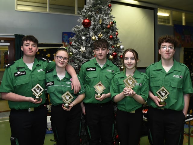 Divisional Quiz Winners 2024 and 2025 - Jude Kerr, Chloe McCallion, Daniel Gamble, Danielle Kelly and Ruben Boyle.