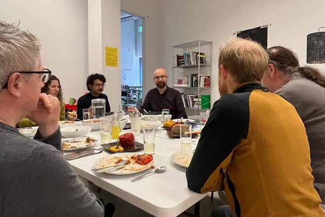 Elham's residency began with a potluck at Void Art Centre, where she presented her research to a group of artists, curators, directors, and scholars from Derry’s art scene.