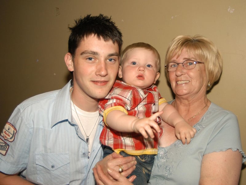 Birthday Boy Gavin with Nana and Micheai having a good time at the party in the Dungloe. 0106/dd : .