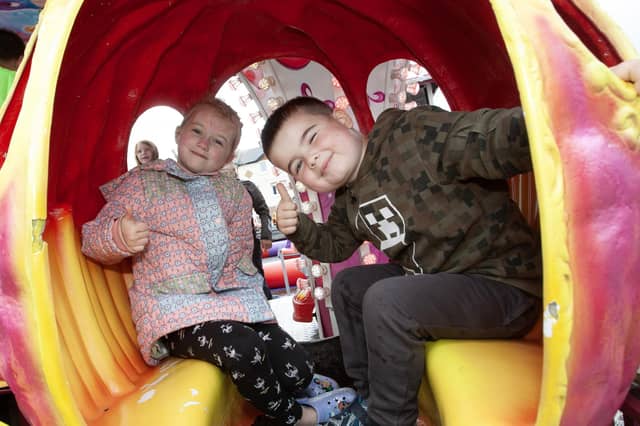 Having fun at the Wan Big Party in Creggan on Tuesday afternoon.