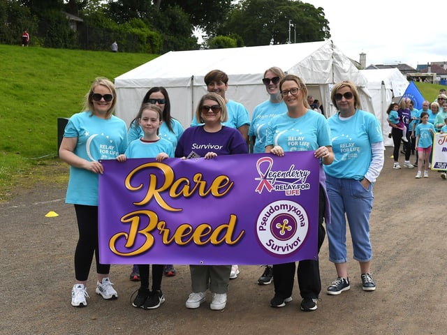 Forty teams, fundraising in the fight to beat cancer, participated in the 24 hour Legenderry Relay for Life at St Columba’s Park on Saturday. Photo: George Sweeney.
