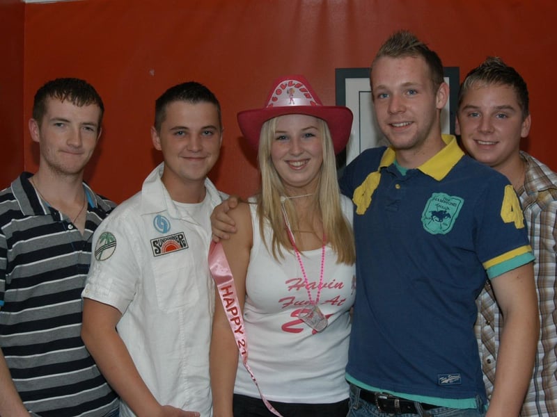 Colleen Doherty's party with her 'crazy cow girls.'