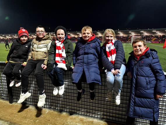 Derry City fans at the Ryan McBride Brandywell Stadium for the game against Dundalk on Friday evening last. Photo: George Sweeney. DER2310GS – 058