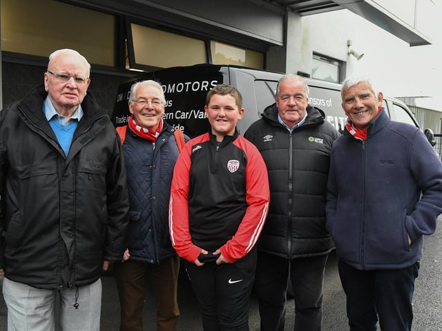 Fans in the Brandywell for Derry City’s game against Shelbourne. Photograph: George Sweeney