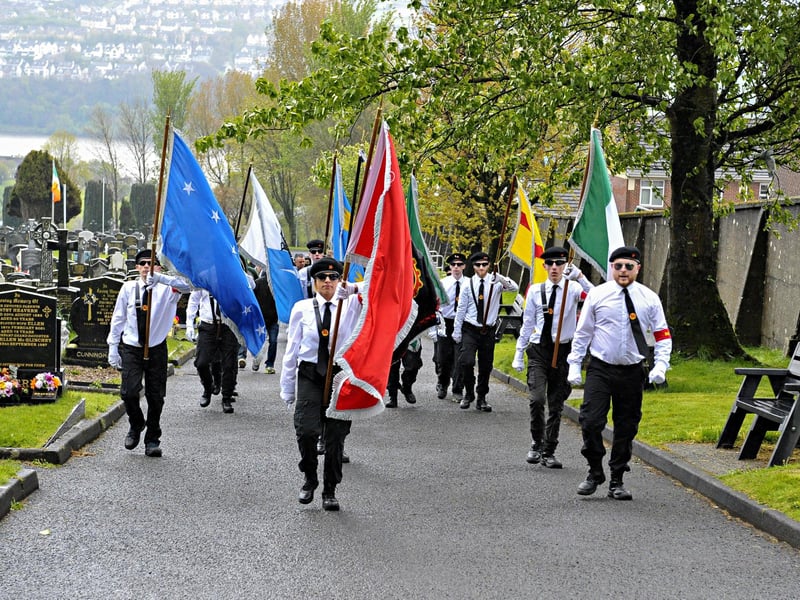 The IRSP held their annual Easter Commemoration at the IRSM Monument in the City Cemetery on Saturday.  Photo: George Sweeney