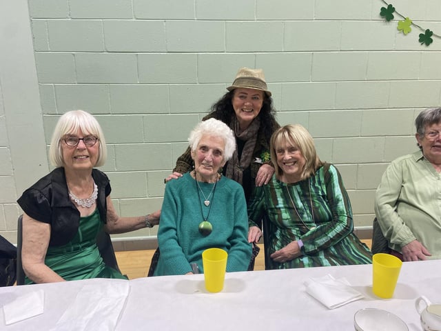 Participants at the cross-community St Patrick's Day evening of song and dance in Eglinton.