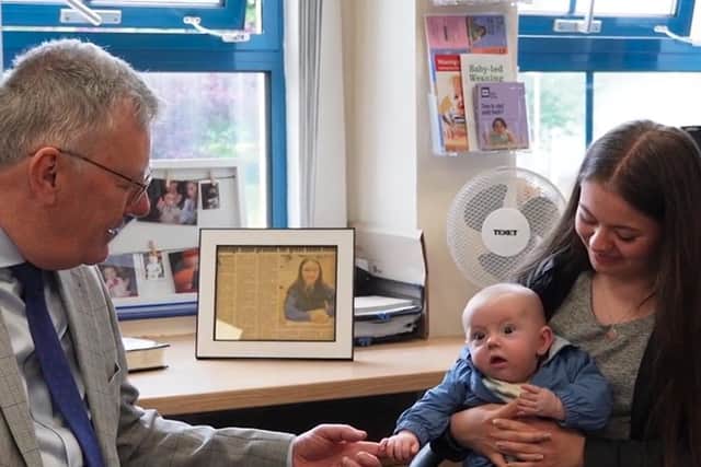 Baby Odin meets Health Minister Mike Nesbitt