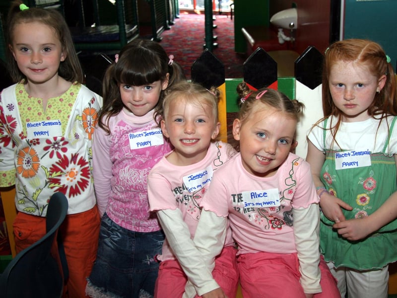 Friends Rachel, Maura and Caiomhe join in the celebrations with Jessica and Alice 0274JML : .