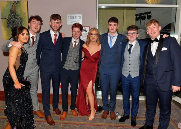 Sixth formers pictured at the Crana College Formal held in the Inshowen Gateway Hotel on Friday evening last. Photo: George Sweeney.  DER2239GS – 066