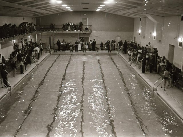 Competition time at the City Baths in William Street.