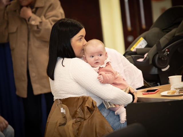 FACE IN THE CROWD. . . . .Enjoying Friday's Coffee Morning at Steelstown.