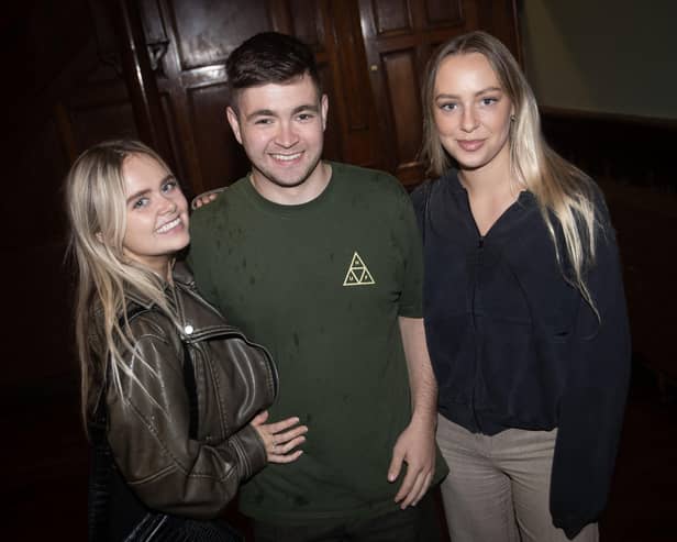 Audience members arriving at St. Columb's Hall on Sunday night for the Feile's Martin Hayes Concert. (Photos: Jim McCafferty Photography) : .