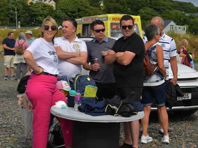 Some of the visitors to the Fahan Marina on Sunday afternoon for the blessing of the boats. Photo: George Sweeney. DER2326GS - 23