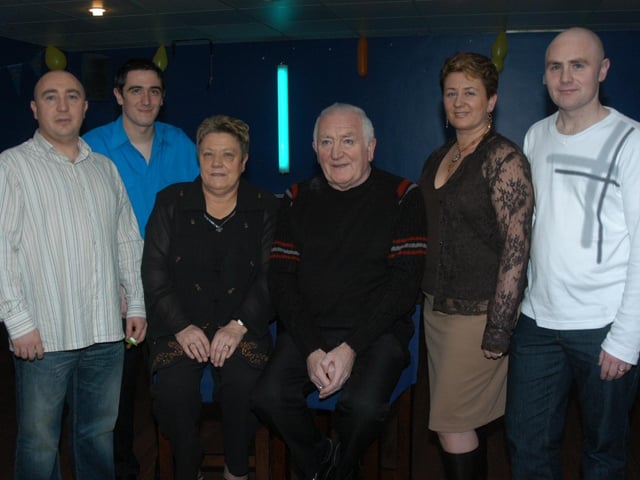 Parties and celebrations in February 2005: Betty & Johnny McDaid anniversary.