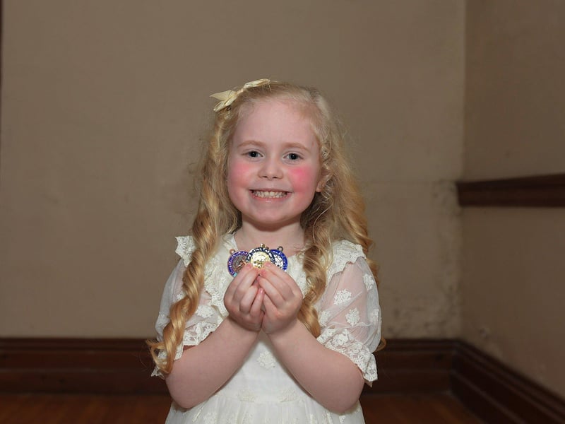 Lexie McGinley was placed 1st in P2 Poem, 2nd in P2 English Song and 3rd U6 Irish Song at the Feis Dhoire Cholmcille on Thursday at St Columb’s Hall. Photo: George Sweeney.
