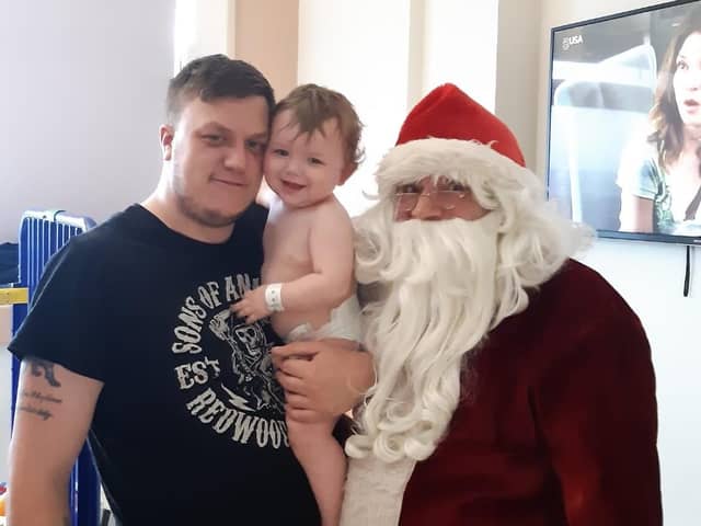 Santa visits Children's Ward at Altnagelvin Hospital