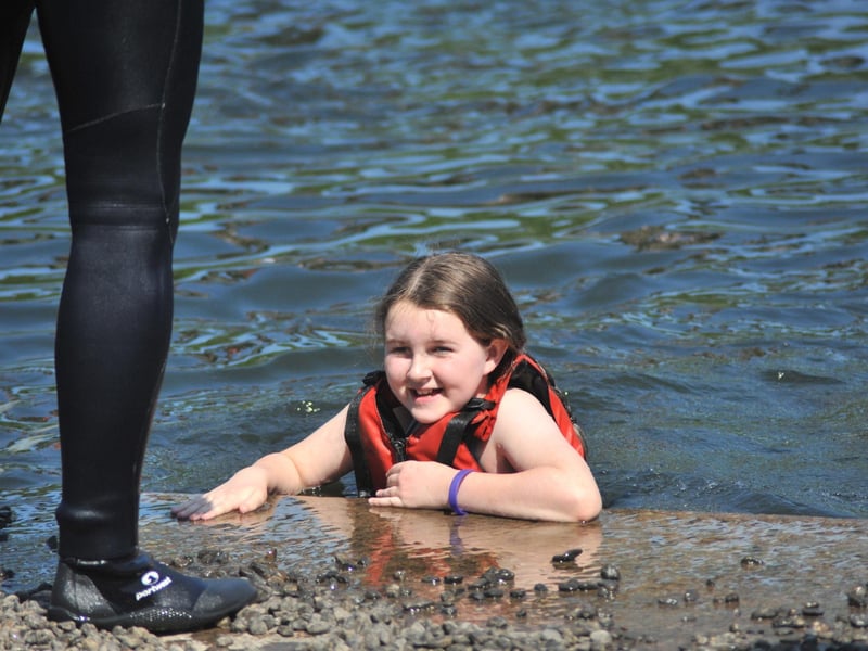 Olivia Edgar enjoying the cool water