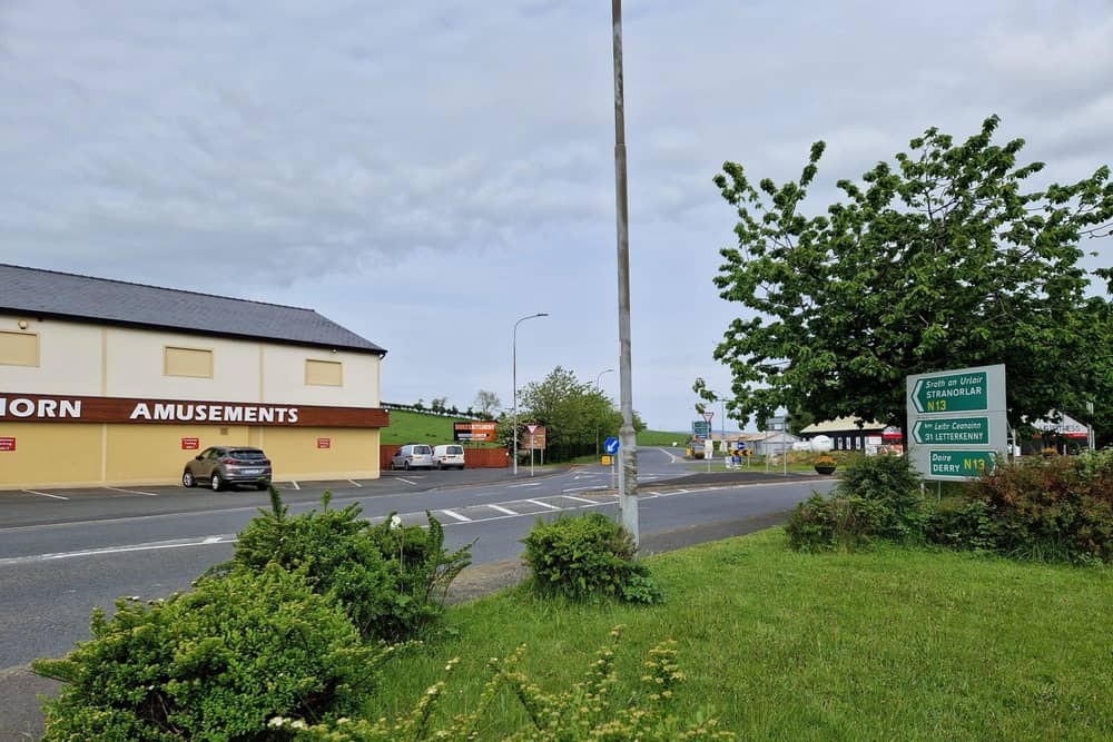 The roundabout at Bridgend.