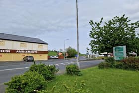 The roundabout at Bridgend.