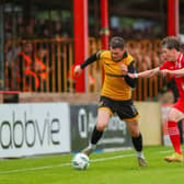 Derry City winger Ryan Graydon races past Sligo Rovers goalscorer Will Fitzgerald at the Showgrounds on Saturday night. Photograph by Kevin Moore.