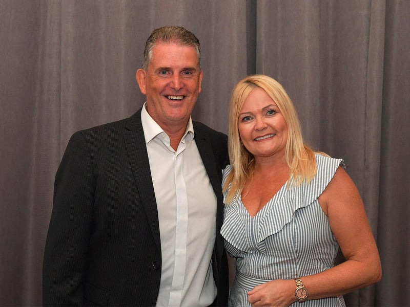 Martin and Pamela Mullan pictured at the Derry Journal Best of Derry BetMcLean Awards held in the Everglades Hotel. Photo: George Sweeney. DER2325GS – 68
