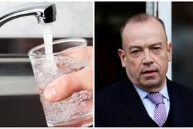 Water tap file picture, and PressEye picture of Chris Heaton-Harris ahead of talks with the five main parties this week.