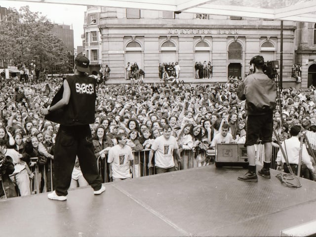 Shaggy performing in Derry in 1993.