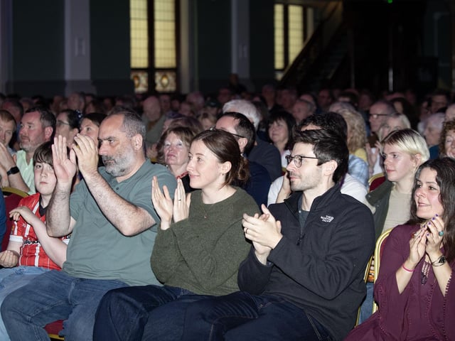 A very appreciative audience at Sunday night's Martin Hayes concert in St. Columb's Hall, Derry. (Photos: Jim McCafferty Photography) : .
