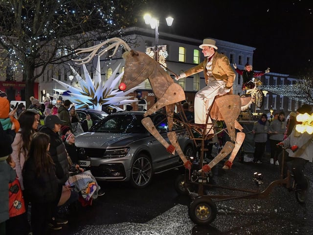 The Derry Magical Christmas procession makes its way around the city centre on Friday evening. Photo: George Sweeney