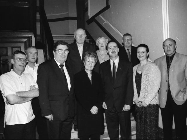 John and Pat Hume among the guests with the Mayor of Derry, Cathal Crumley, at the mayor's Christmas party.