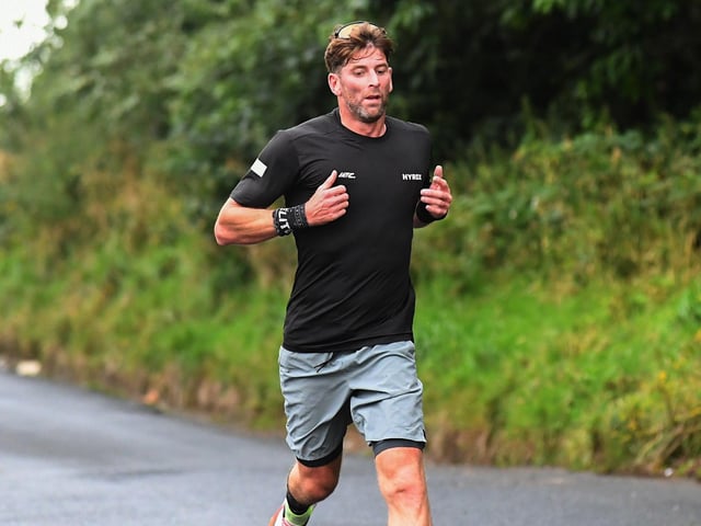 Vinny Sweeney at the Doire Trasna 'Canter on the Corrody' 5k last week. Photo: George Sweeney