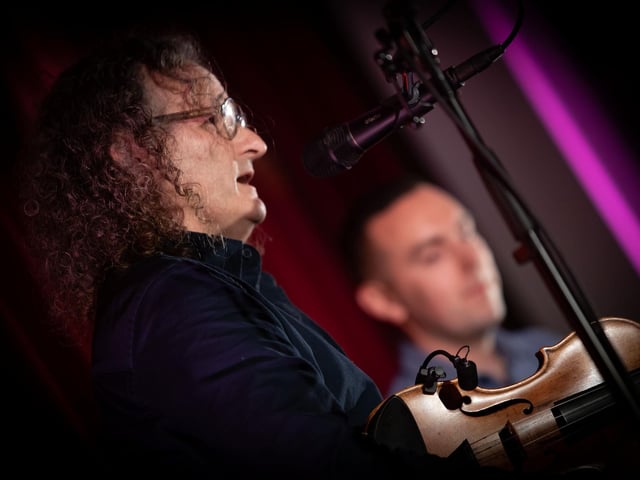 The talented fiddler Martin Hayes performing on stage during Sunday evening's Feile 25 event at St. Columb's Hall, Derry. (Photos: Jim McCafferty Photography) : .