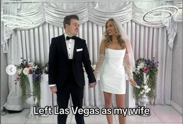 Eoghan Quigg and his wife Amy, pictured following their marriage. Picture: Instagram.