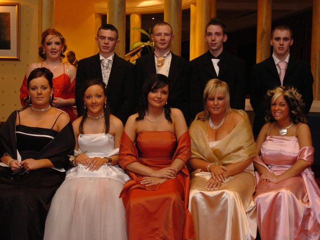 Seated, from left, Kerry Lynch, Joanne Devine, Looraine Villa, Aislinn Hyndman, and Dearbhla Lyttle. Standing, from left, Aine McBrearty, Gavin Cannon, Harry McGuinness, Emmett Glenn, and Sean Deery. (1502PG05) : .