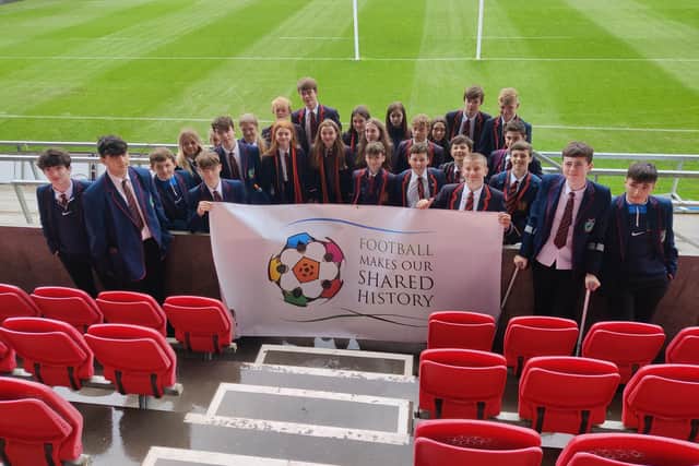 Oakgrove Integrated College FMOSH students at the Kingspan Stadium