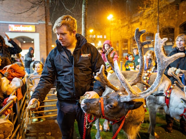 Derry, Northern Ireland. 7 November 2025. Christmas celebrations get underway at Foyleside Shopping Centre as Santa arrives to launch the festive season. Credit: Aodhan Roberts. : Christmas at Foyleside. Photos by Aodhán Roberts.