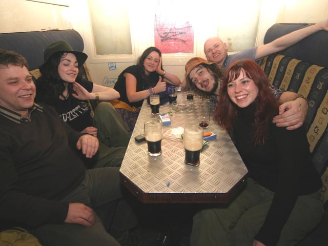 Jim, Chantelle, Mary, Mike, Liam and Bernie enjoy a night out at Bound for Boston 0009JML