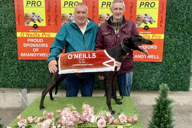 Danas Star pictured with Tony Maxwell (right) and Paul Ferry.
