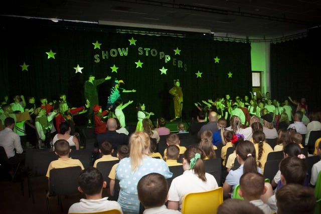 Ben commands the stage with his solo performance at Wednesday’s Steelstown PS performance of ‘Showstoppers.’