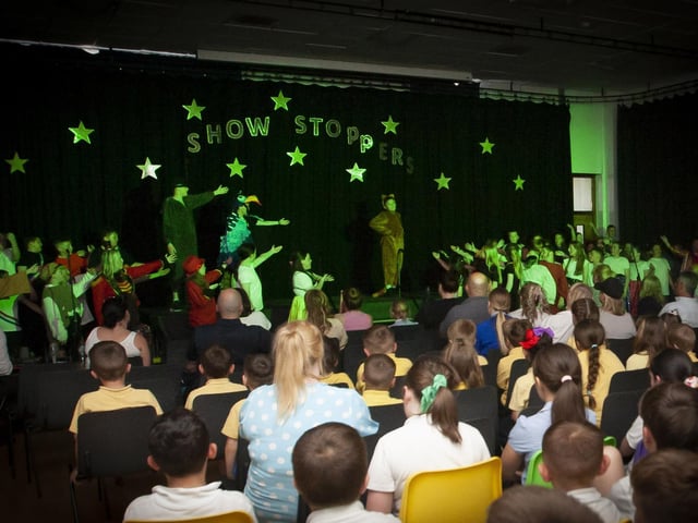 Ben commands the stage with his solo performance at Wednesday’s Steelstown PS performance of ‘Showstoppers.’