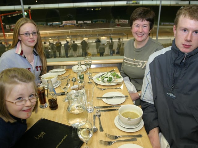 Out and about at the Lifford dog track in early 2004.