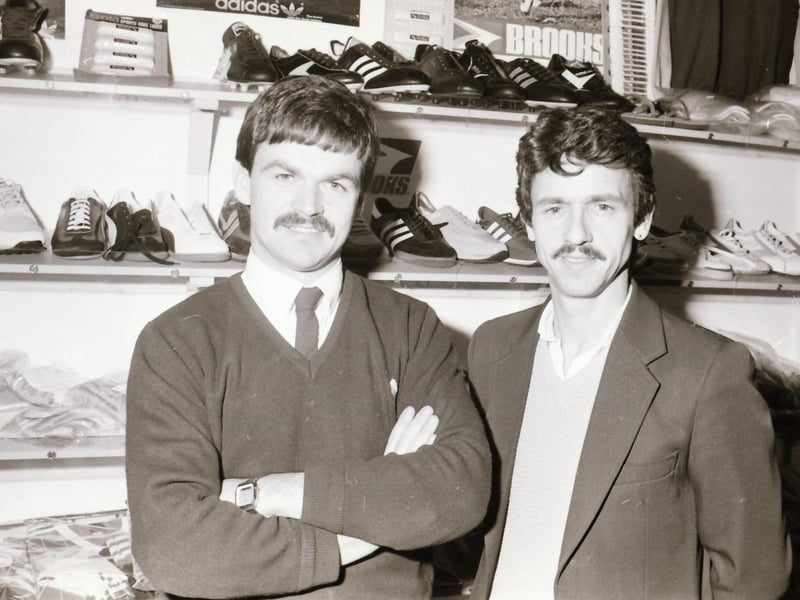Local men pictured at Strand Sports.