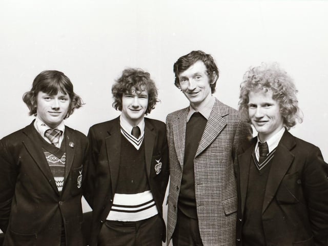 Award winning Young Scientist of the Year St Columb's College students with their tutor and mentor Mr Aidan Ryder.