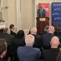 Simon Coveney delivering the 4th John Hume European ‘Spirit of Peace’ Lecture in Dublin.